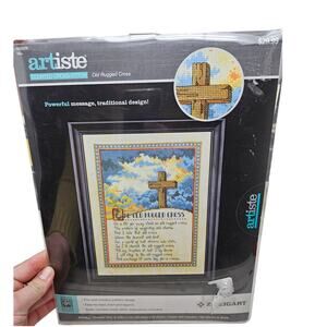 NEW Artiste Counted Cross Stitch Kit Old Rugged Cross 1215375 Jesus Christian